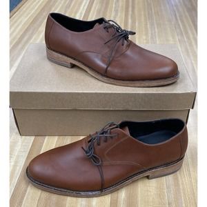 Nisolo Mens Everyday Oxford | Brown Brandy | Size 10.5 M | Men's dress shoes